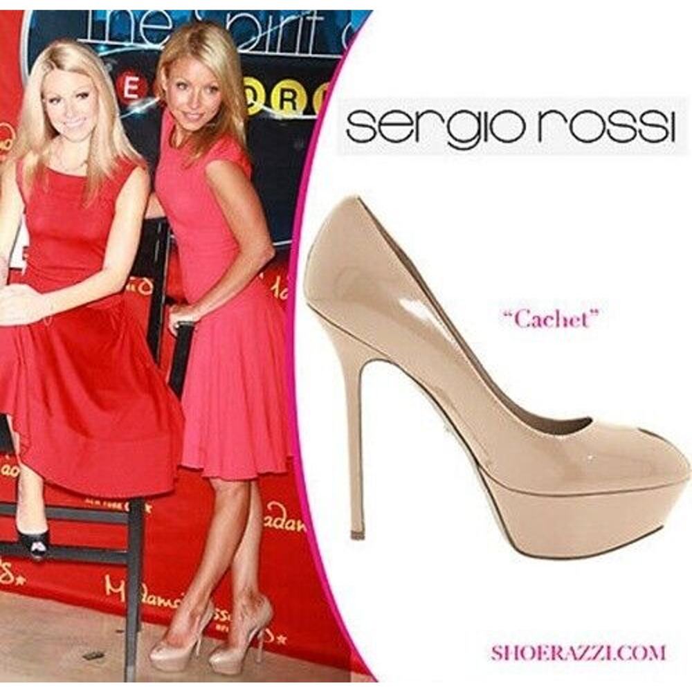 Sergio Rossi Pump Cachet Red Peep Patent Leather Platform Slingback Slim… - Picture 10 of 12